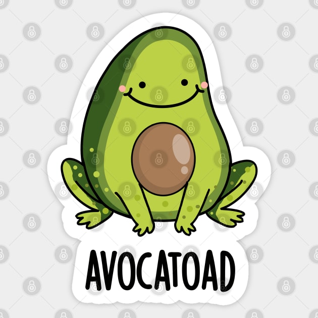 Avocatoad Funny Avocado Toad Pun Sticker by punnybone